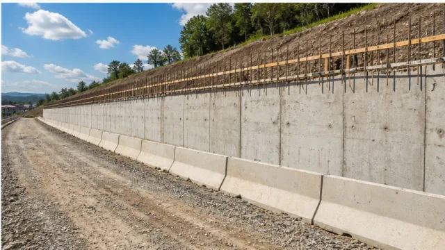 Road Retaining Wall Construction