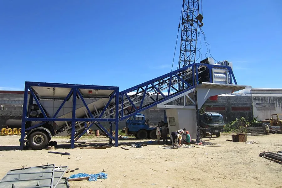 Centrale a beton mobile serie YHZS en Ethiopie | Fourniture de beton pour routes, batiments et chantiers temporaires