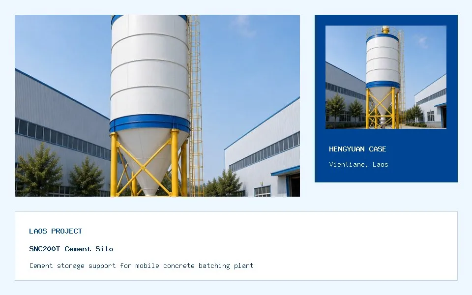 SNC200T Cement Silo Mobile Plant Support Project in Laos