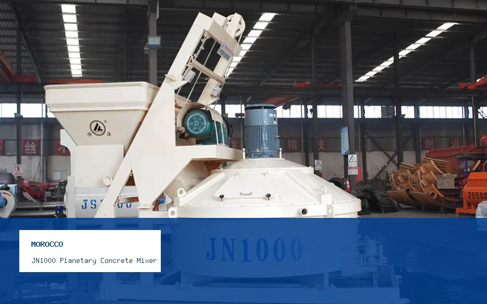 JN1000 Planetary Concrete Mixer Precast Project in Morocco