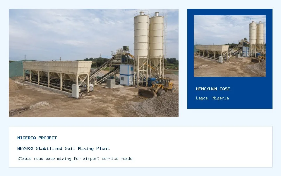 WBZ600 Planta de Mezcla de Suelo Estabilizado - Proyecto de planta de suelo estabilizado en Nigeria