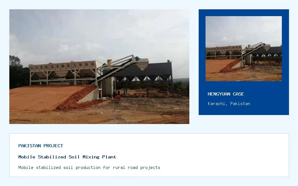 Mobile Stabilized Soil Mixing Plant Rural Road Project in Pakistan