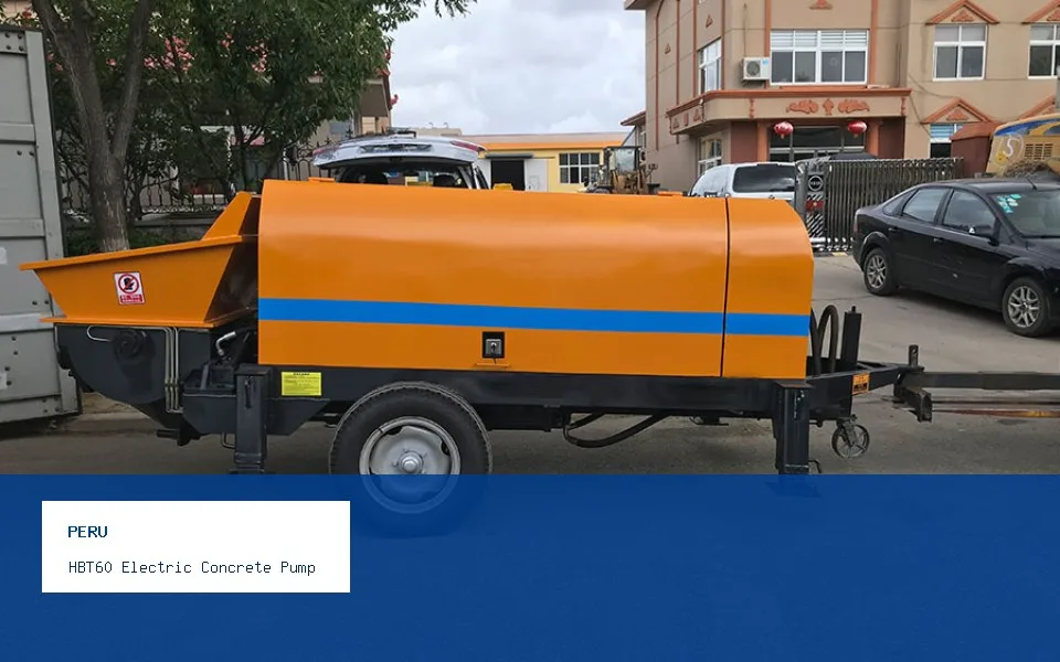 HBT60 Electric Concrete Pump Building Project in Peru