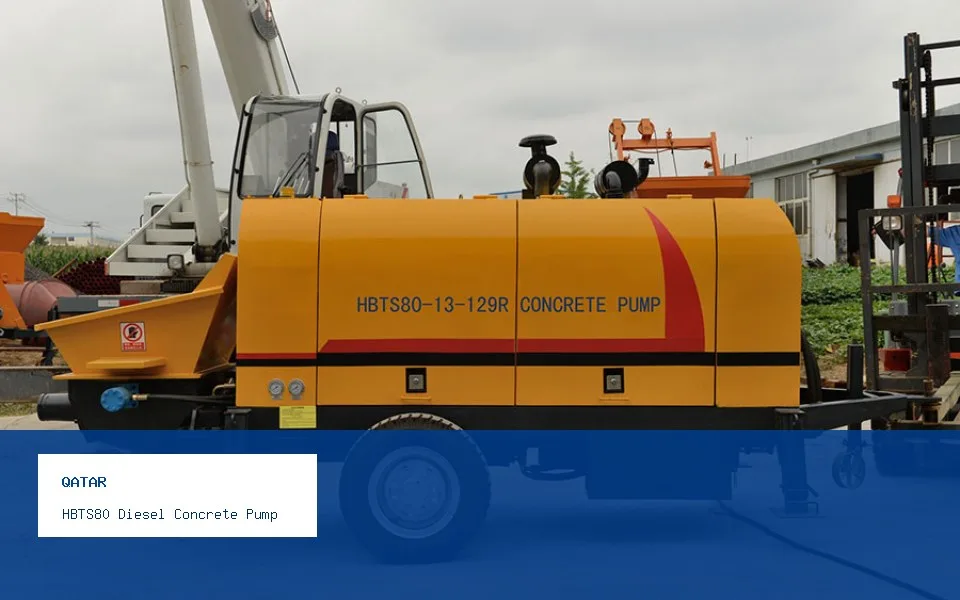 HBTS80 Diesel Concrete Pump Infrastructure Project in Qatar