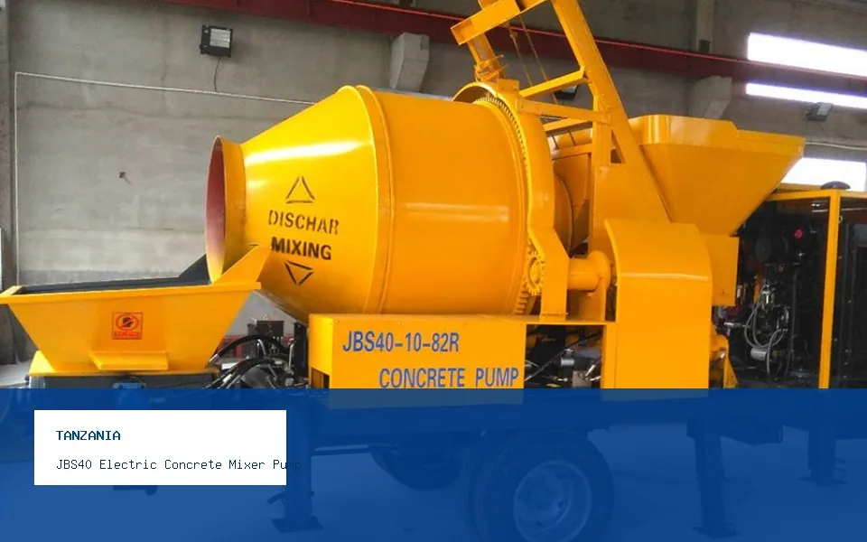 JBS40 Electric Concrete Mixer Pump Rural Housing Project in Tanzania