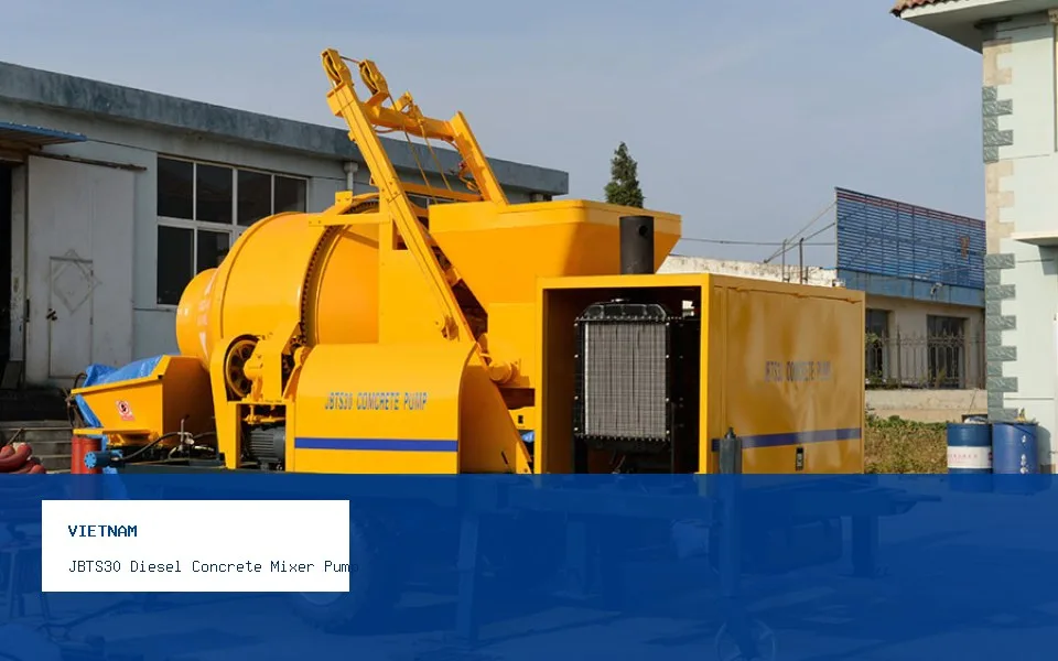 JBTS30 Diesel Concrete Mixer Pump Foundation Project in Vietnam