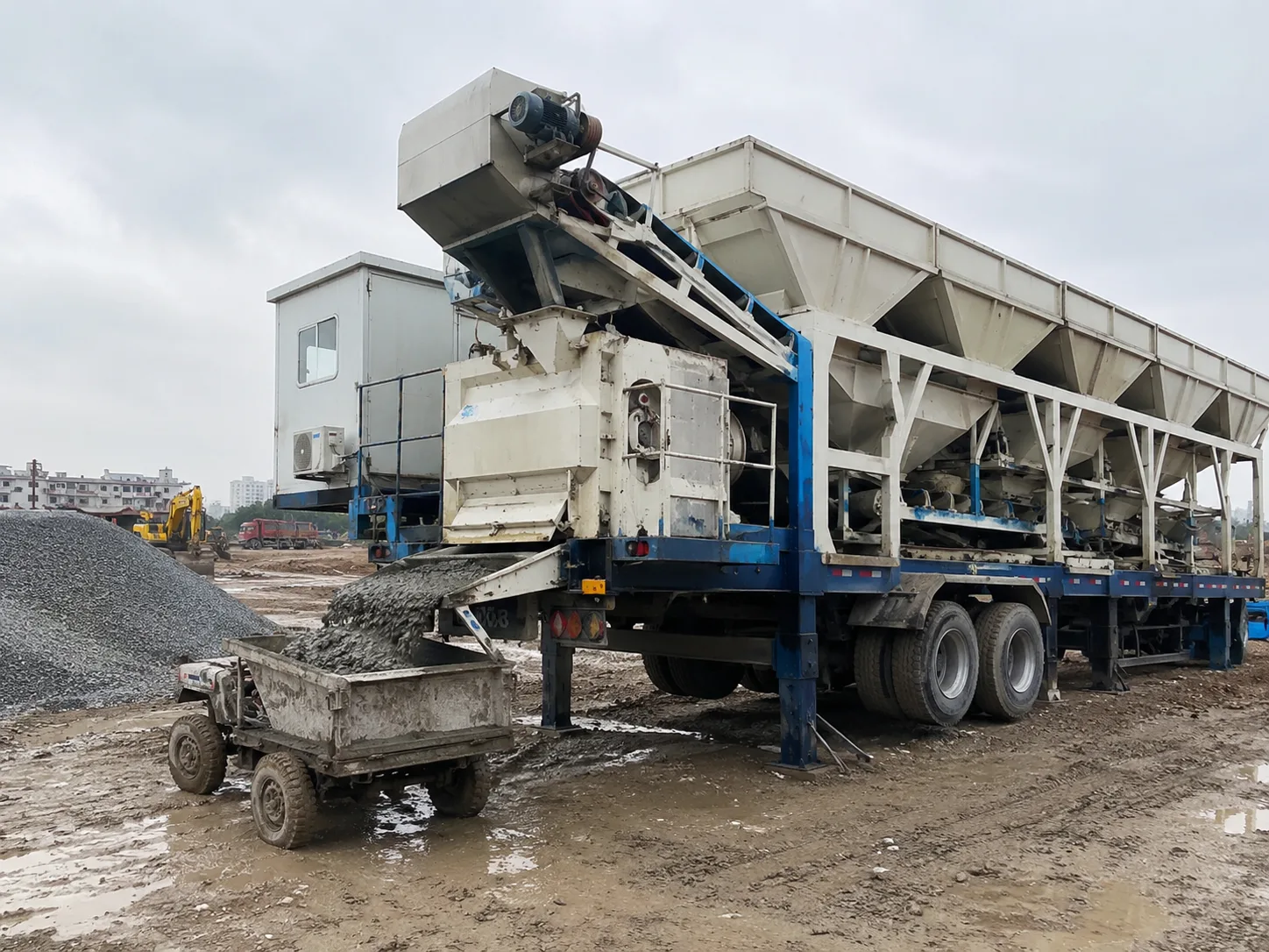 YHZS100-4 Mobile Concrete Batching Plant (YHZS1.5 Series)