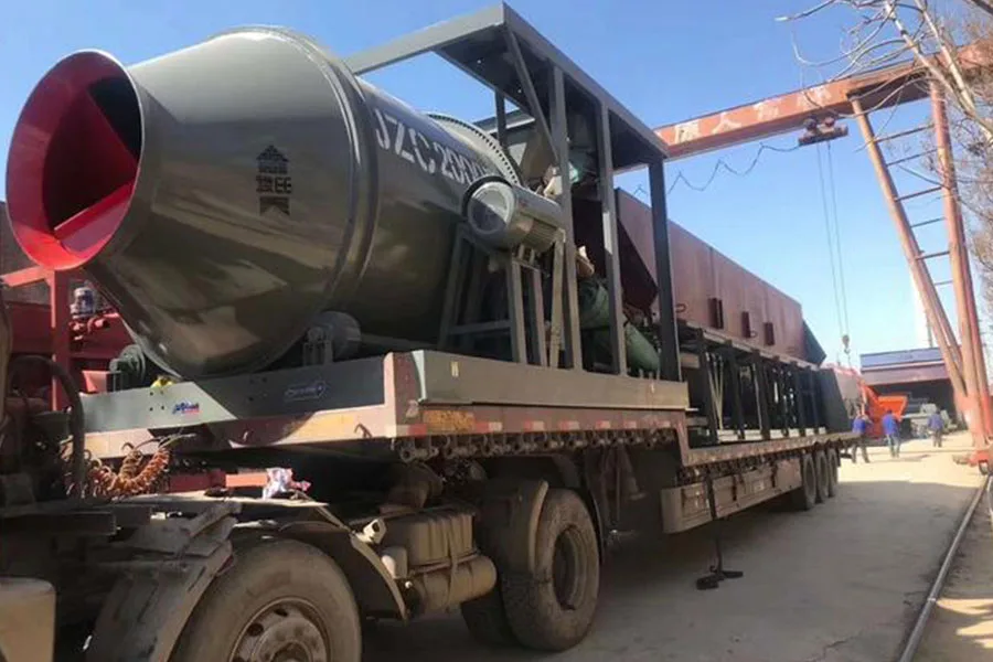 YHZM100-4 Drum Mixer Mobile Concrete Batching Plant