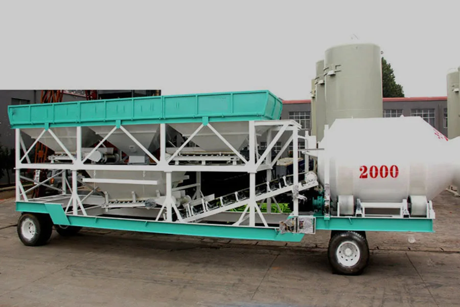 YHZM100-4 Planta Movil de Concreto con Mezclador de Tambor