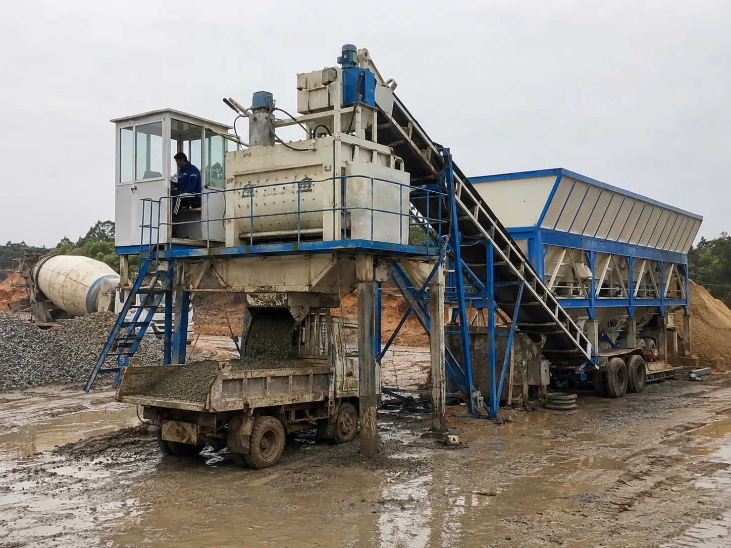 YHZS50-3 Mobile Concrete Batching Plant (YHZS1.5 Series)