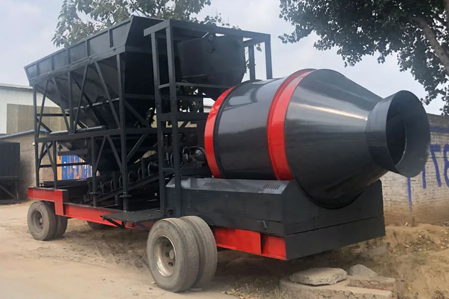 YHZM25-2 Drum Mixer Mobile Concrete Batching Plant
