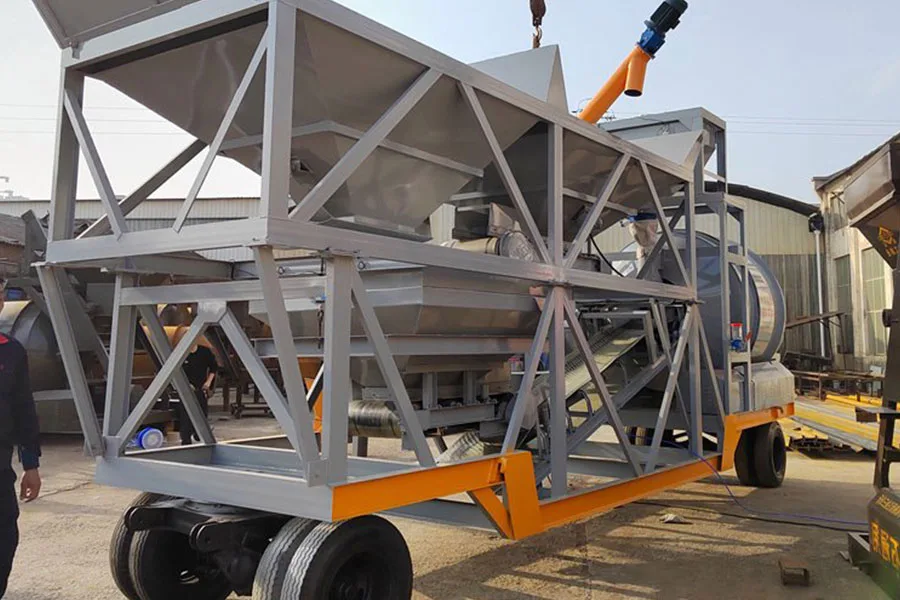 YHZM35-3 Drum Mixer Mobile Concrete Batching Plant