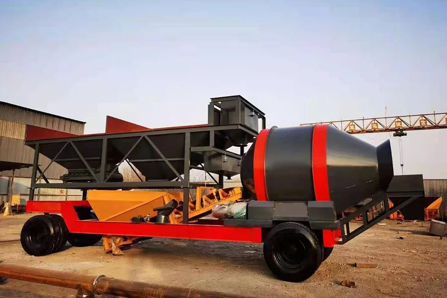 YHZM25-2 Drum Mixer Mobile Concrete Batching Plant