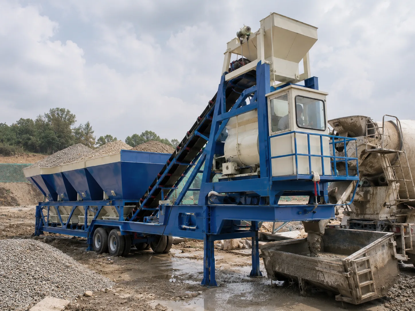 YHZS25-2 Centrale a Beton Mobile (Serie YHZS1.5)