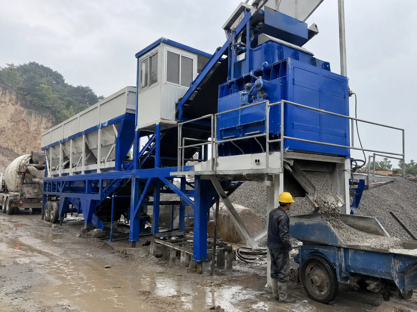 YHZS75-3 Mobile Concrete Batching Plant (YHZS1.5 Series)