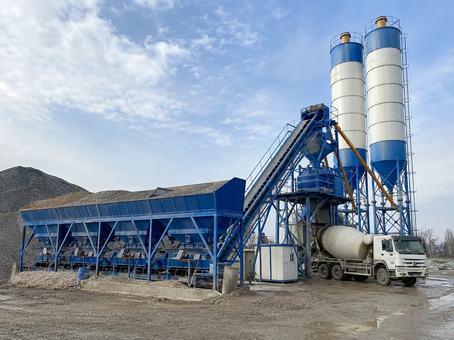 HZS100 Stationary Concrete Batching Plant
