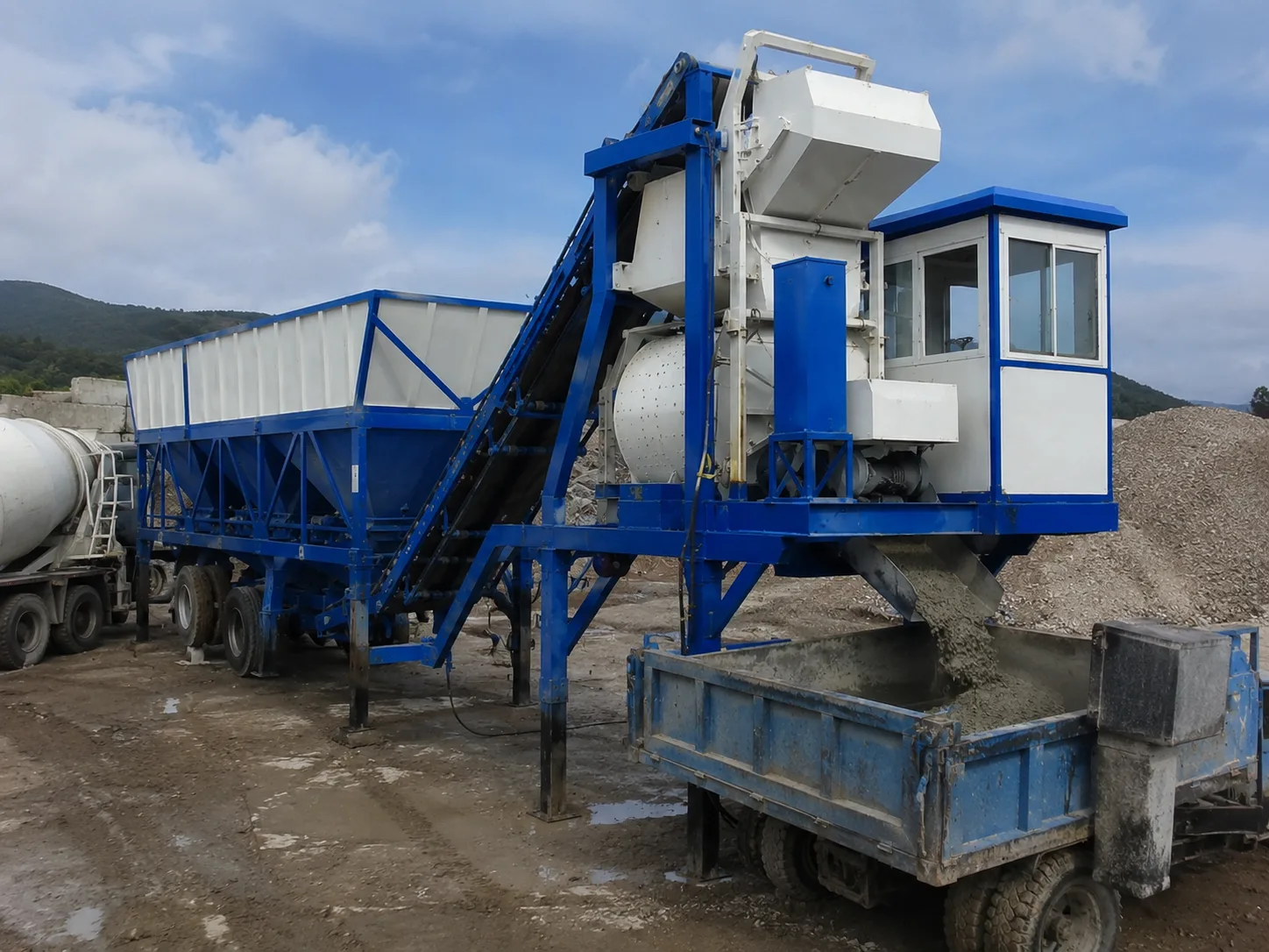 YHZS35-3 мобильный бетонный завод (серия YHZS1.5)