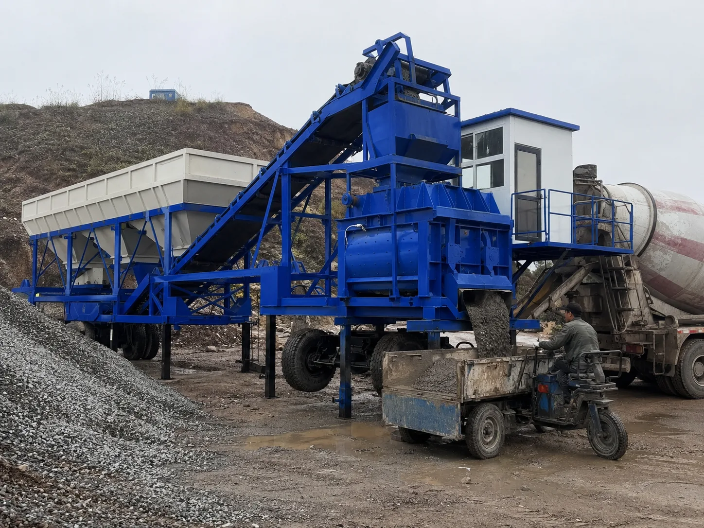 YHZS50-3 Mobile Concrete Batching Plant (YHZS1.5 Series)