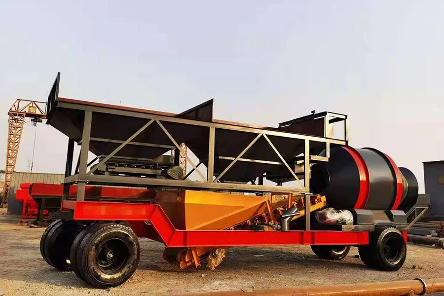 YHZM25-2 Drum Mixer Mobile Concrete Batching Plant