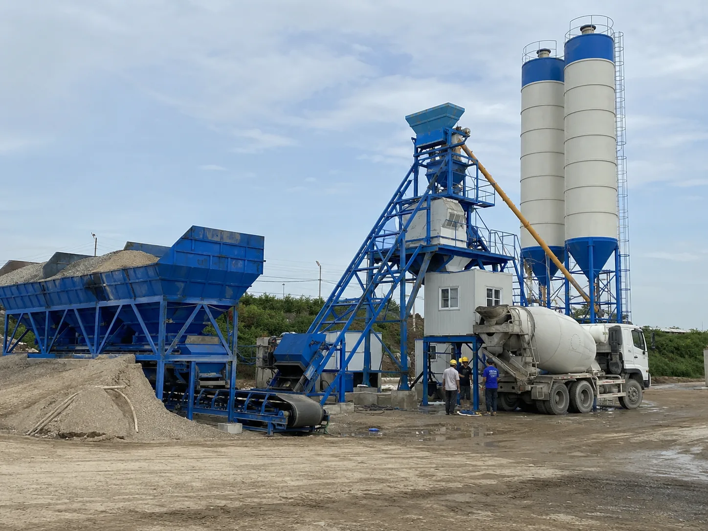 HZS75 Stationary Concrete Batching Plant