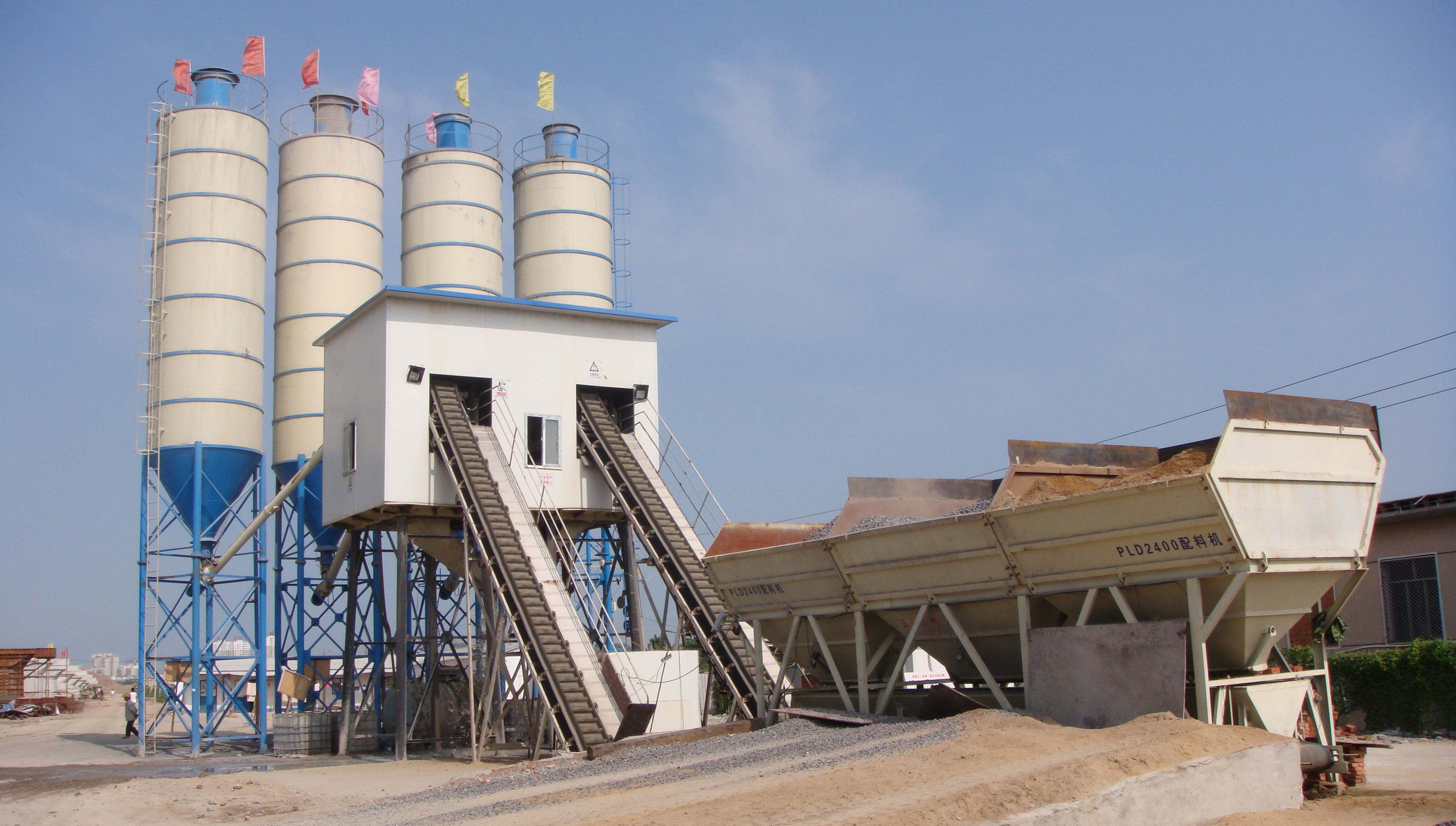 HZS90 Concrete Batching Plant for Road and Bridge Project in Indonesia
