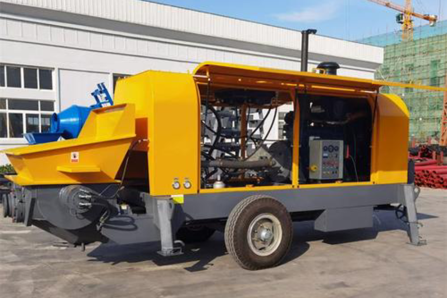 Diesel Concrete Pump for Hillside Housing Project in Chile